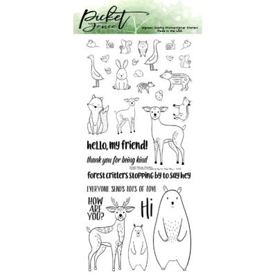 Picket Fence Studios Clear Stamps - Forest Critters Stopping By To Say Hey